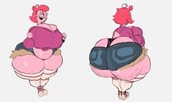 1girls alternate_version_available anthro ass ass_bigger_than_head bear bear_girl big_ass big_breasts big_butt bimbo booty_shorts braces breasts breasts_bigger_than_head bubble_(icebobat) bubble_butt cellulite clothing curvaceous curvy curvy_figure dat_ass dumptruck_ass female female_only furry glasses huge_ass huge_breasts legwear long_socks mostly_clothed nerd nerdy_female open_mouth pink_hair plump short_hair shorts socks solo solo_female sweater tagme tail thick_thighs undergroundj underwear ursid voluptuous voluptuous_female white_background wide_hips