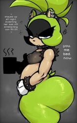 ass bedroom_eyes big_ass big_butt bubble_butt child_bearing_hips chubby chubby_female female_focus female_only gamer_girl girl huge_ass implied_sex looking_at_viewer nanodude78 phat_ass seductive sega sonic_(series) sonic_the_hedgehog_(idw) submissive surge_the_tenrec talking_to_viewer