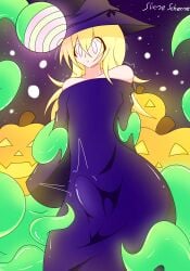 blonde_hair drooling emotionless empty_eyes erection erection_under_clothes femboy forced halloween hypnosis male male_focus male_only mind_break mind_control monster slime_scheme tentacle tentacle_rape tentacle_sex witch witch_hat