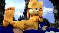 1boy 1girls 3d animation cum cum_in_hands foot_worship handjob nude nude_female sja1986 sonic_(series) sonic_boom sonic_the_hedgehog tagme video zooey_the_fox