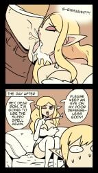 aware big_breasts blonde_hair blowjob blue_eyes breasts brown_pants closed_eyes comic comic_page cum cum_down_throat cum_drip cum_in_mouth cum_in_throat cum_leak cum_leaking cum_on_face cumming cumming_in_mouth deep_blowjob deep_penetration deep_throat deepthroat elf elf_ears elf_female elf_girl elf_male eyeshadow fellatio incest incest_(lore) incest_play large_breasts mother mother_and_son necklace oral oral_sex page_4 sleeping sleeping_female sleeping_sex somnophilia son thick_lips throat_fuck throat_fucking throatfuck unconscious unconscious_female white_armwear white_clothes white_clothing white_dress white_garter_belt wolfgang_bang