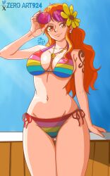 breasts female female_only nami one_piece orange_hair solo zeroart924