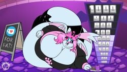 bbw big_ass big_breasts breasts bubble_butt cleavage emberlynn_pinkle emberlynn_pinkle_(demon_form) fat female furry helluva_boss huge_ass huge_breasts mad_n_evil obese overweight ssbbw tagme thick_thighs weight_gain wide_hips