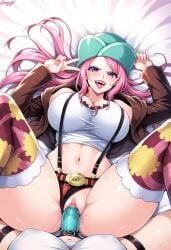 ai_generated artist_request female female_only jewelry_bonney missionary_position one_piece strap-on yuri