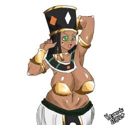 1female 1girls 2d 2d_(artwork) accessory ass big_ass big_breasts big_hips big_thighs boobs_bigger_than_head breasts cleopatra dragon_ball dragon_ball_super dragon_ball_z egyptian female female female_focus female_only flat_colors gigantic_breasts god_of_destruction heles hips keyaruki massive_breasts noblewoman shiny_skin signature simple_background simple_coloring solo solo_focus standing thick_thighs thighs twitter_link unrealistic_proportions voluptuous voluptuous_female