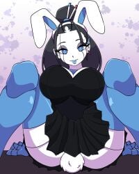 android beepo_(chunkymoon) bunny_costume bunnysuit robot robot_girl spreading_legs