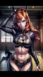 ai batgirl dc_comics red_hair superheroine
