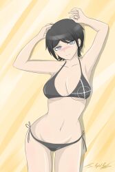 bikini bikini_bottom bikini_top breasts cleavage danganronpa danganronpa:_trigger_happy_havoc danganronpa_1 female female_focus female_only mukuro_ikusaba neolink077 smooth_skin