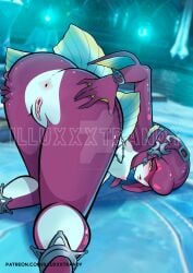 1girls :o anus bent_over blush blushing_at_viewer breath_of_the_wild completely_nude completely_nude_female female female_only fish illuxxxtrandy looking_at_viewer mipha naked naked_female nude nude_female presenting_hindquarters sideboob solo solo_female spread_anus spread_ass the_legend_of_zelda thick_thighs thighs zora