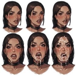 cum_on_face cumshot facial lara_croft transformation