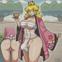 1futa ai_generated ass ass big_ass big_breasts big_butt breasts erection erection_under_clothes erection_under_loincloth fundoshi fundoshi_futanari fundoshilover101 futanari happi_(clothing) huge_ass huge_butt mario_(series) nintendo princess_peach sarashi