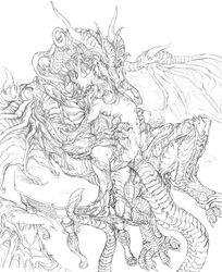 2010 dragon female from_behind grope horns internal licking male mariecannabis nude penetration penis pussy sex sketch spread_legs spreading straight tongue vaginal_penetration vaginal_penetration