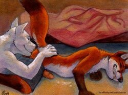 anal canine cum fox fur furry furry_ears furry_tail gay licking male no_humans oral penis rimming ssirrus tail tongue