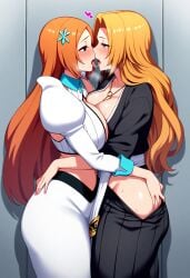 2girls affectionate ai_generated big_ass big_breasts big_butt bleach bleach:_the_thousand-year_blood_war blush blushing_female blushing_profusely breasts_to_breasts breasts_touching breath bubble_ass bubble_butt cleavage closet deep_cleavage dripping female female_only huge_ass huge_breasts inoue_orihime kissing large_breasts lovers massive_breasts matsumoto_rangiku narrow_waist open_mouth passionate passionate_kiss passionate_sex saliva saliva_drip saliva_trail self_upload small_room sweatdrop sweating sweaty sweaty_body sweaty_breasts sweaty_butt thick_thighs tongue tongue_kiss tongue_to_tongue tongues_touching wide_hips yeetyboi5000 yuri yuri