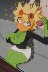 1boy1girl 3d 3d_(artwork) 3d_model female milk nipples_visible_through_clothing plants_vs_zombies precum shadow2405 shaking shaking_lines solar_flare_(pvz) tagme