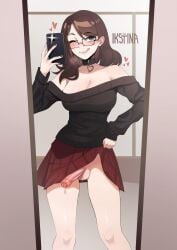 1futa heart ikstina mirror_selfie page_2 precum skirt_lift tagme