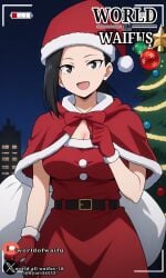 ai_generated boku_no_hero_academia momo_yaoyorozu my_hero_academia santa_bikini santa_costume santa_hat