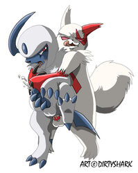 absol anal anal_sex balls cum cum_inside cumshot erection gay male masturbation nintendo nude orgasm penetration penis pokemon pokemon_(species) red_eyes sex spread_legs spreading thedirtyshark tongue year_request zangoose