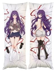 breasts cleavage dakimakura dakimakura_design doki_doki_literature_club skirt thewaifucafe yuri_(doki_doki_literature_club)