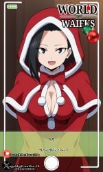 boku_no_hero_academia momo_yaoyorozu my_hero_academia santa_bikini santa_costume santa_hat