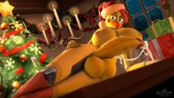 1futa 3d chica_(fnaf) christmas cum dripping_cum five_nights_at_freddy's hand_on_hip huge_balls huge_breasts huge_cock leaking_cum looking_at_viewer solo source_filmmaker thedrunk thick_thighs widescreen