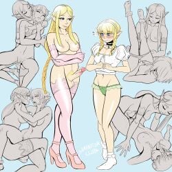 1futa 1girls 2017 after_kiss big_breasts big_penis blonde_female blonde_female/blonde_male blonde_hair blonde_pubic_hair blue_eyes breasts choker clothed clothing duo elbow_gloves elf_ears elf_female erection female futa_on_female futanari gloves green_panties high_heels human hyrule_warriors kissing kissing_while_penetrated laying_down licking_cheek light-skinned_female light-skinned_futanari light_skin linkle long_hair medium_breasts naked_footwear naked_gloves naked_heels naked_stockings naked_thighhighs nintendo nude panties panties_removed partially_clothed penis pink_gloves pink_high_heels pink_stockings pointy_ears princess_zelda pubic_hair pussy removing_clothing saliva saliva_trail samanator_club sex short_hair size_difference small_breasts socks standing stockings the_legend_of_zelda thighhighs vaginal_penetration white_shirt zelda_(hyrule_warriors)