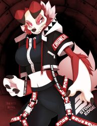 big_breasts breasts female lycanroc midnight_lycanroc pokémon_(species) pokemon skwidbone