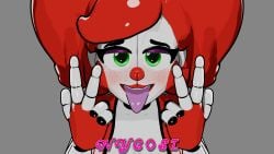 3d 3d_(artwork) ahe_gao baby_(fnafsl) circus_baby circus_baby_(fnaf) clothed clown_girl eyeshadow five_nights_at_freddy's fnaf green_eyes nycosi red_lipstick robot_girl sister_location so87baby solo solo_female summer_of_87_baby twintails white_skin