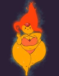 1girls adventure_time ass barefoot big_ass big_breasts bigladiesidk bikini bottom_heavy breasts cartoon_network chubby chubby_female cleavage curvy curvy_figure female fire_hair flame_princess flaming_hair gem heart huge_hips looking_at_viewer mob_face princess red_bikini royalty simple_background smile solo solo_focus sweat sweatdrop sweating thick_thighs voluptuous wide_hips