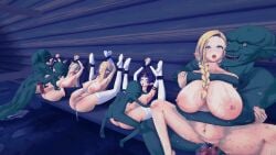 3d 4boys 5girls animated blonde_female bondage donut_dump gangbang gif goblin goblin_male green-skinned_male green_skin interspecies light-skinned_female light_skin male penis sex sex_slave small_dom_big_sub smaller_male