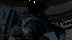 16:9 abs alien anthro armor balls erection first_person_view genitals halo_(series) hi_res humanoid kig-yar male mask masturbation microsoft penis scalie solo swishlosh tongue tongue_out widescreen xbox_game_studios
