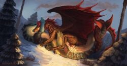 absurd_res astraceta dragon duo european_mythology female feral hi_res male male/female mythological_creature mythological_scalie mythology scalie western_dragon
