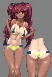 1girls 1human alternate_breast_size alternate_version_available commissioner_upload digital_drawing_(artwork) digital_media_(artwork) eye_contact eye_contact_pov eyelashes female fossil_fighters human human_female human_only kayserend light_skin looking_at_viewer nintendo pink_hair pov pov_eye_contact red_eyes red_hair rosie_richmond_(fossil_fighters) simple_background solo solo_female tagme thick_thighs twintails video_game_character white_body