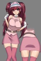 1girls 1human alternate_breast_size alternate_version_available commissioner_upload digital_drawing_(artwork) digital_media_(artwork) eye_contact eye_contact_pov eyelashes female fossil_fighters human human_female human_only kayserend light_skin looking_at_viewer nintendo pink_hair pov pov_eye_contact red_eyes red_hair rosie_richmond_(fossil_fighters) simple_background solo solo_female tagme thick_thighs twintails video_game_character white_body