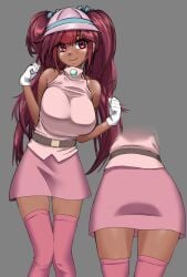 1girls 1human alternate_breast_size alternate_version_available commissioner_upload digital_drawing_(artwork) digital_media_(artwork) eye_contact eye_contact_pov eyelashes female fossil_fighters human human_female human_only kayserend light_skin looking_at_viewer nintendo pink_hair pov pov_eye_contact red_eyes red_hair rosie_richmond_(fossil_fighters) simple_background solo solo_female tagme thick_thighs twintails video_game_character white_body