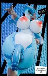 3d_(artwork) absurd_res anaroth anthro areola avian balls beak big_areola big_balls big_breasts big_penis bird blender_(artwork) blue_balls blue_glans blue_penis blush breasts dialogue digital_media_(artwork) directional_arrow english_text feathers foreskin genitals gesture glans glistening glistening_areola glistening_balls glistening_genitalia glistening_glans glistening_nipples glistening_penis gynomorph gynomorph_anthro hand_gesture hand_on_hip hand_on_own_hip hi_res huge_breasts intersex intersex_anthro looking_at_viewer looking_down looking_down_at_viewer low-angle_view motion_lines multicolored_body multicolored_feathers nipples nude nude_anthro nude_gynomorph nude_intersex open_beak open_mouth penis pointing red_areola red_nipples simple_background skyler_(bludoe) solo speech_bubble talking_to_viewer text thick_thighs vein veiny_penis white_breasts