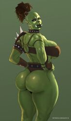 eyelashes female_orc ganto18 huge_ass huge_breasts orc orc_female third-party_edit