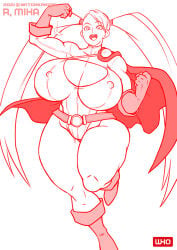1girls ass blonde_hair breasts busty cameltoe cleavage cosplay crossover dc dc_comics domino_mask female female_only hips huge_ass huge_breasts human legs monochrome power_girl_(cosplay) pussy rainbow_mika signature solo street_fighter street_fighter_v superman_(series) tagme text thick_legs thick_thighs thighs tied_hair twintails voluptuous wide_hips witchking00