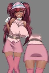 1girls 1human alternate_breast_size alternate_version_available commissioner_upload digital_drawing_(artwork) digital_media_(artwork) eye_contact eye_contact_pov eyelashes female fossil_fighters human human_female human_only kayserend light_skin looking_at_viewer nintendo pink_hair pov pov_eye_contact red_eyes red_hair rosie_richmond_(fossil_fighters) simple_background solo solo_female tagme thick_thighs twintails video_game_character white_body