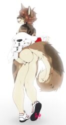 anthro ass clothing crobat_(artist) femboy foulsbane fur furry furry_only looking_back male male_only seductive solo tail