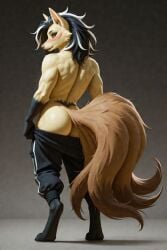 1boy ai_generated anthro_male black_eyes black_highlights black_sclera blonde blonde_fur blonde_hair briar_tye fox_boy generation_1_pokemon male nine_tailed_fox ninetales original_character pokemon pokemon_(species) scorpianpp self_upload short_hair stable_diffusion yellow_hair