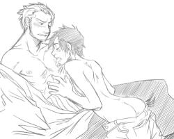 2boys abs ass ass_focus bara bara_ass bara_body bara_tiddies bara_tits barazoku beefy big_dom_small_sub big_top_small_bottom bigger_male blush blushing brazilian_male bubble_ass bubble_butt butt butt_focus collarbone defined_muscles exhibitionism frown frowning gay half-dressed half_naked half_nude haramaki hunk imminent_anal imminent_sex interracial japanese_male licking licking_pecs looking_at_another male male_ass male_butt male_focus male_only manly masculine masculine_male monkey_d._luffy monochrome muscles muscular muscular_male one_piece pants_down pecs pectorals pirate post-timeskip roronoa_zoro scar scar_on_face size_difference smaller_male tall_male taller_male tough_guy trapezius wanting_sex yaoi