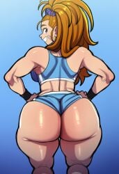 1girls ai ai_generated ass_focus back_view behind_view big_ass big_butt bubble_ass bubble_butt captain_mizuki female female_focus female_only looking_at_viewer novelai one-punch_man thick_thighs