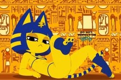 animal_crossing ankha ankha_(animal_crossing) avidagrem2 bikini egiptian feet feet_focus short_hair shortstack