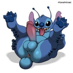 1:1 2026 4_arms 4_fingers absurd_res alien alien_genitalia antennae_(anatomy) anthro anus backsack balls barefoot belly big_butt biped black_eyes blue_body blue_claws blue_fur blue_nose blue_pawpads bodily_fluids butt cel_shading chest_tuft claws digital_drawing_(artwork) digital_media_(artwork) dipstick_antennae disney erection experiment_(lilo_and_stitch) feet finger_claws fingers fur genitals glistening glistening_butt happy head_tuft hi_res holding_leg humanoid_genitalia humanoid_penis leg_grab legs_back legs_up lilo_and_stitch looking_at_viewer looking_pleasured looking_through looking_through_legs looking_through_legs_at_viewer lying male multi_arm multi_limb multicolored_antennae nude on_back open_mouth pawpads paws penis perineum plantigrade presenting presenting_anus presenting_balls presenting_hindquarters presenting_penis shaded simple_background soles solo spreading stitch_(lilo_and_stitch) tail tail_anus thick_thighs toe_claws toes tongue torinohito tuft white_background
