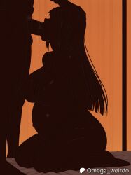 1girl 1girl1boy ai_generated blowjob drooling faceless_character faceless_male hand_on_another's_head hand_on_belly hinata_hyuuga kneeling kneeling_female kneeling_on_bed kneeling_oral_position long_hair naruto_(series) naruto_shippuden obeying omega_weirdo orange_theme patreon precum pregnancy pregnant pregnant_belly pregnant_female shadow silhouette silhouette_sex silhouetted_body silhouetted_face silhouetted_genitals silhouetted_penis silhouetted_sex silhouettes
