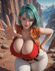 1girls ai_generated ass big_ass big_breasts breasts bulma bulma_briefs bulma_briefs_(androids'_saga) dragon_ball dragon_ball_z female female_only kw0337 solo tagme thick_thighs