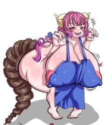 1girls apron apron_only ass bent_over big_areola big_breasts breasts bubble_ass bubble_butt busty dat_ass dragon dragon_girl dumptruck_ass enormous_ass enormous_breasts fat_ass female female_only giant_ass giant_breasts gigantic_ass gigantic_breasts goodhorny69 huge_areolae huge_ass huge_breasts hyper_breasts ilulu_(dragon_maid) large_ass large_breasts massive_breasts miss_kobayashi's_dragon_maid voluptuous voluptuous_female wiggle_lines