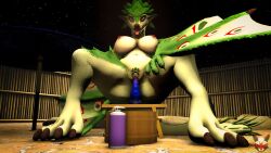 1girls 3d anthro ass bad_dragon breasts capcom claws dragon female female_only flying_wyvern foxibiki genitals hi_res monster_hunter naked nude penetration pussy rath_wyvern rathian scales scalie sex sex_toy solo vaginal_penetration video_games wings wyvern