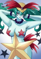 aqua_hair bishoujo_senshi_sailor_moon dark_blue_eyes large_breasts nanami_mano uchoutenn villain